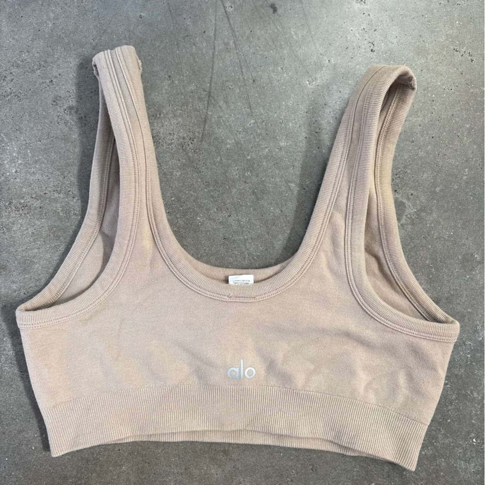 Alo Gravel Beige Bra